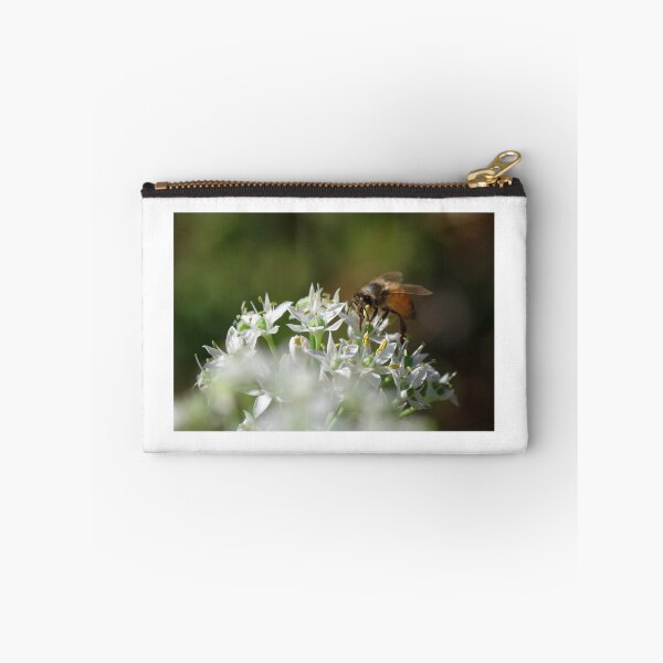 Item preview, Honey bee on chive flower designed and sold by BigAndRed.