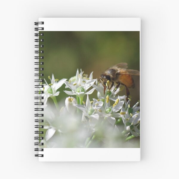 Item preview, Honey bee on chive flower designed and sold by BigAndRed.