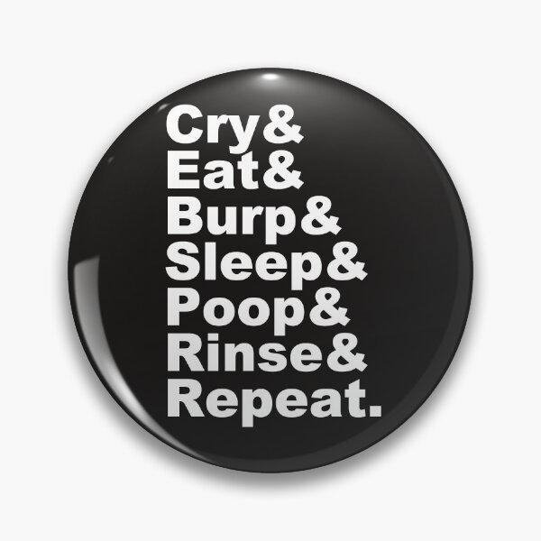 Item preview, BABY'S DAILY CYCLE OF LIFE (WHITE LETTERING) designed and sold by cousinbessie.
