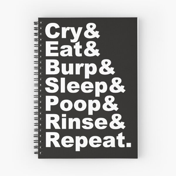 Item preview, BABY'S DAILY CYCLE OF LIFE (WHITE LETTERING) designed and sold by cousinbessie.