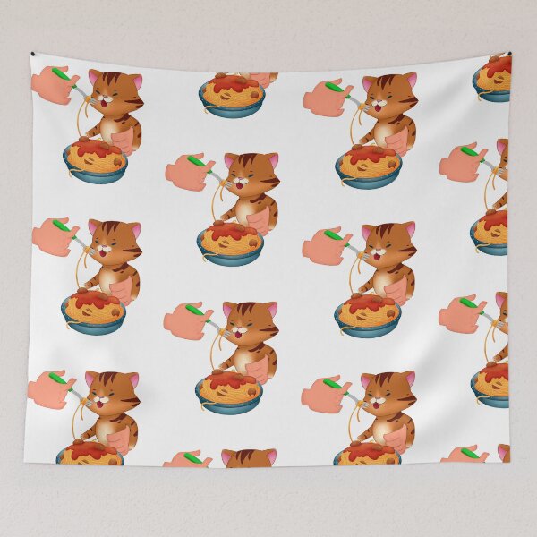 Aperçu de l'œuvre Chat spaghetti créée et vendue par PeachOnions.