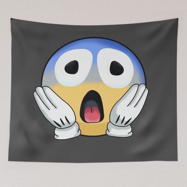Item preview, amazed emoji - black designed and sold by ZiphGames.