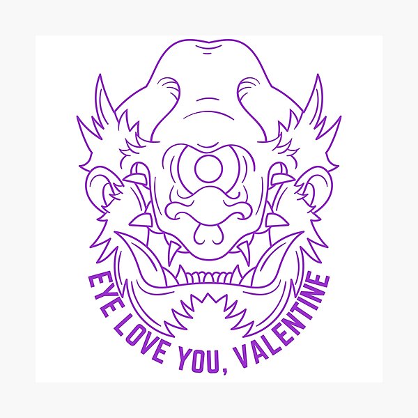 Item preview, Eye Love You, Valentine- Cyclops (Purple) designed and sold by killjoyfucker.