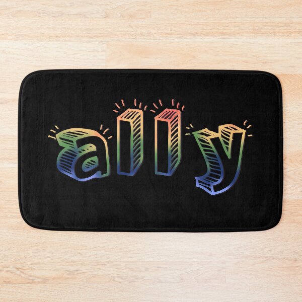 Item preview, ally rainbow text graphic designed and sold by aurorassadprose.