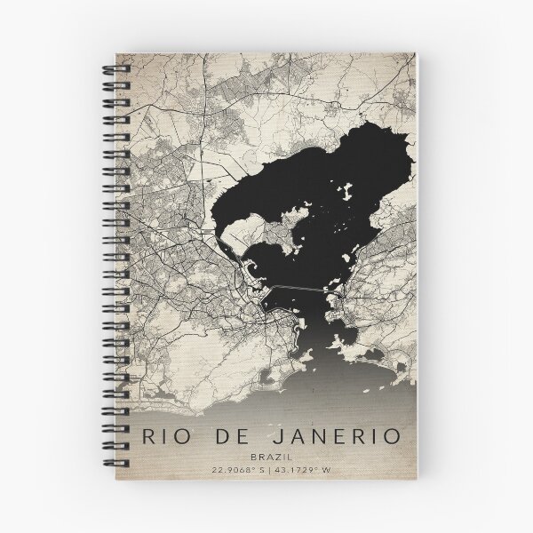 Item preview, Rio De Janerio Brazil Vintage Street Map With Co-ordinates designed and sold by RossWilson12.