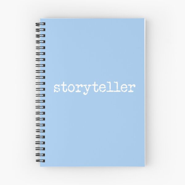 Item preview, storyteller in white on baby blue designed and sold by TeaRoseWriter.