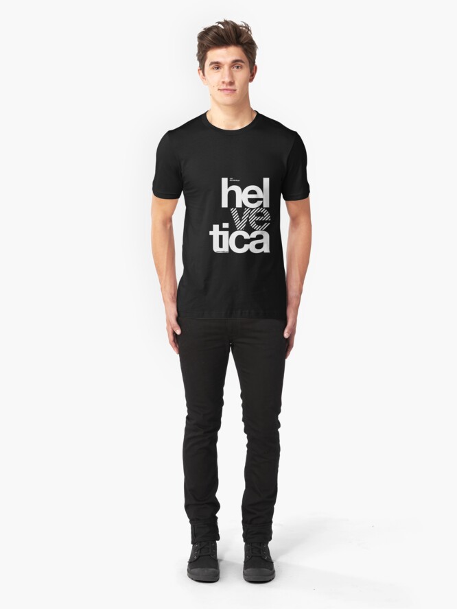 Alternate view of Hel ve tica .... Slim Fit T-Shirt