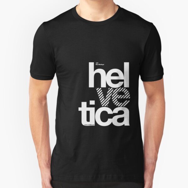 Hel ve tica .... Slim Fit T-Shirt