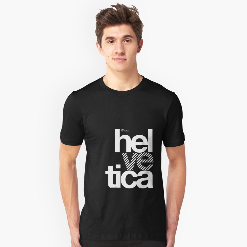 Hel ve tica .... Slim Fit T-Shirt