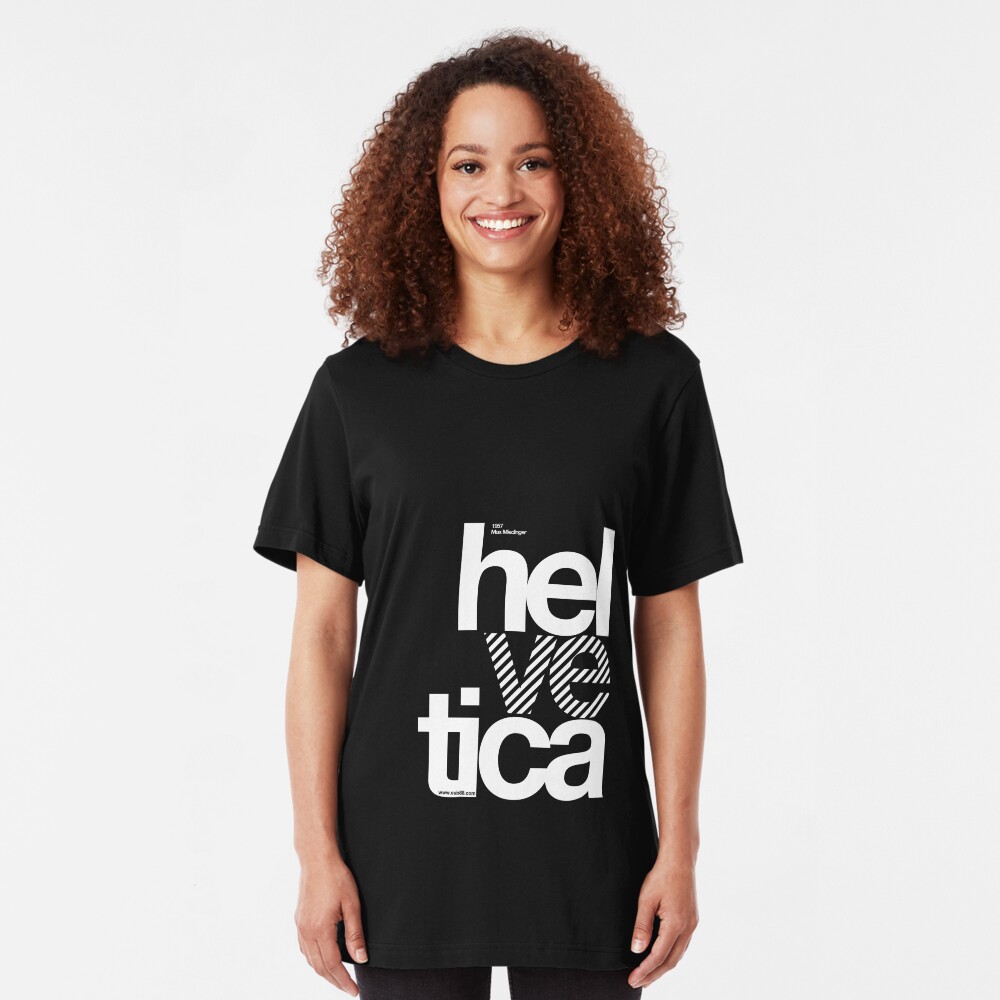 Hel ve tica .... Slim Fit T-Shirt