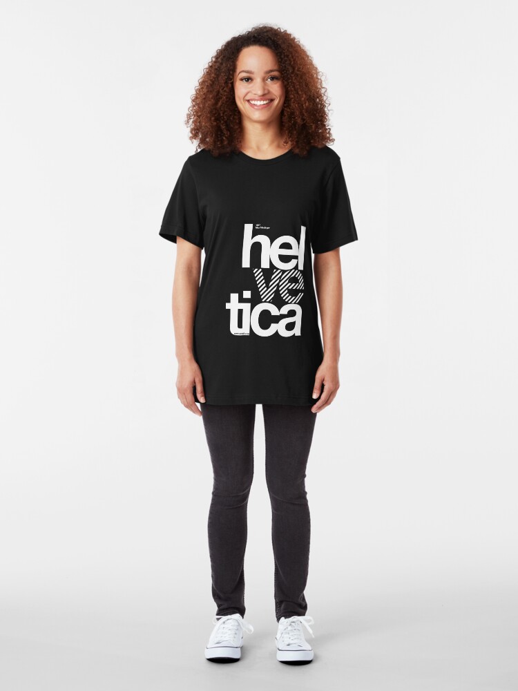 Alternate view of Hel ve tica .... Slim Fit T-Shirt