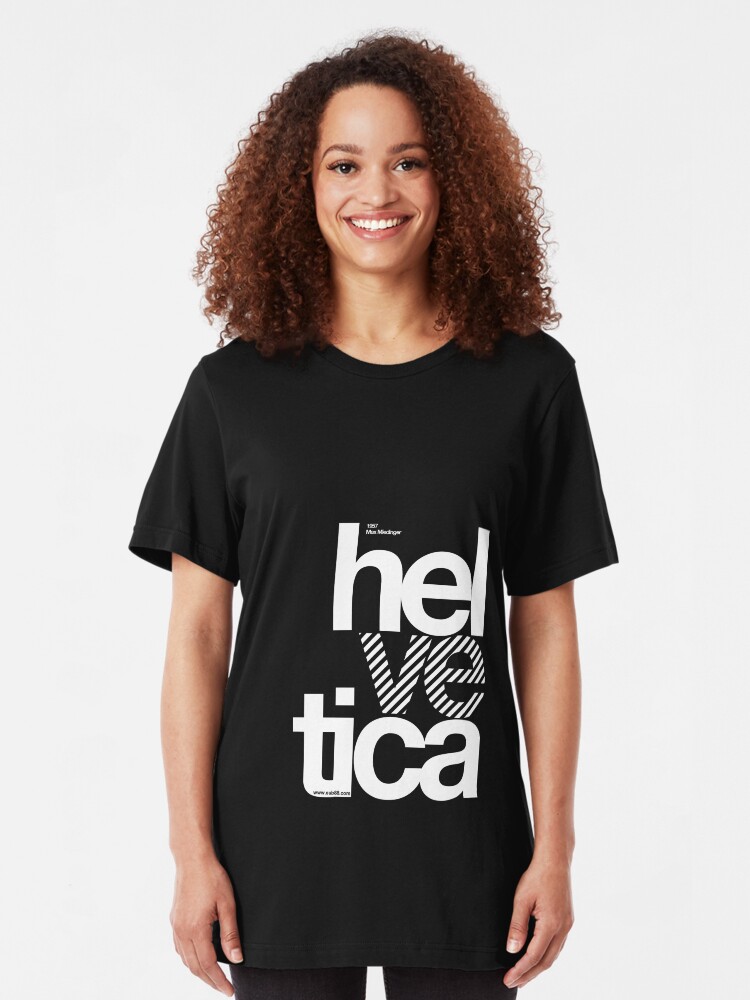 Alternate view of Hel ve tica .... Slim Fit T-Shirt