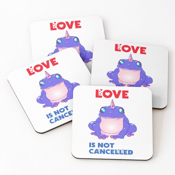 Item preview, Love Is Not Cancelled - Valentine Unicorn Frog designed and sold by LordAudes.