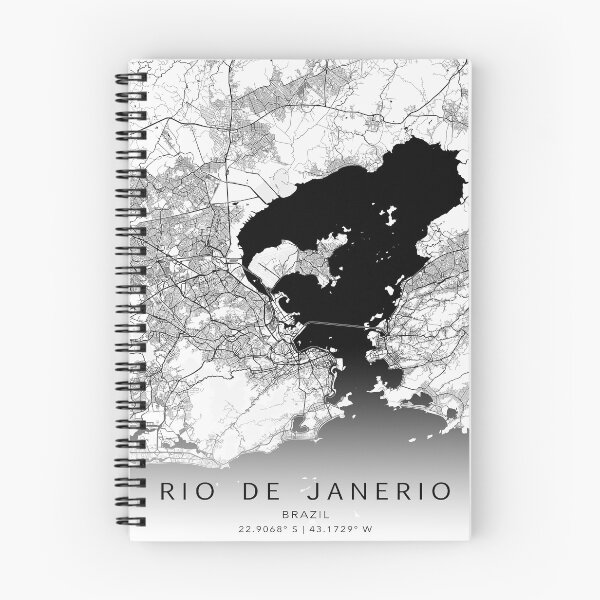 Item preview, Rio De Janerio Modern Street Map With Co-ordinates designed and sold by RossWilson12.