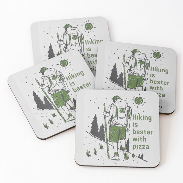 Item preview, Hiking is better with pizza designed and sold by Freeshstyle.