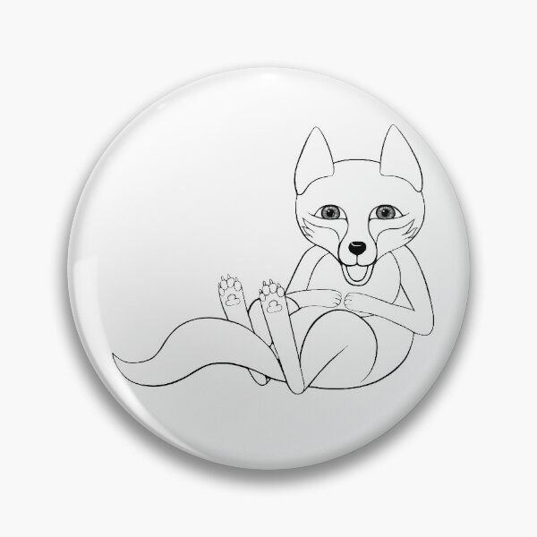 Item preview, a full-length fox drawn with lines is laughing designed and sold by nataliavavilina.