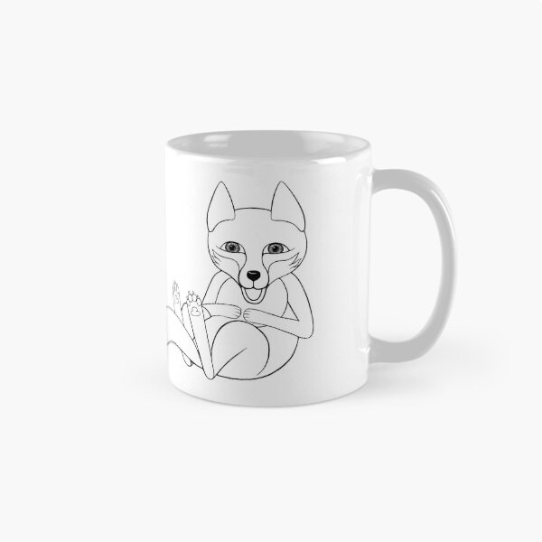 Item preview, a full-length fox drawn with lines is laughing designed and sold by nataliavavilina.