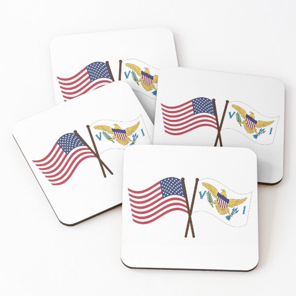Artikelvorschau, USVI USA Unity Flags entworfen und verkauft von IdentiTee Studios.