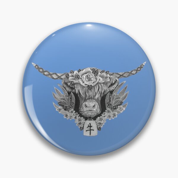 Item preview, The Year of the Ox (Calm Blue Background) designed and sold by WaterGardens.