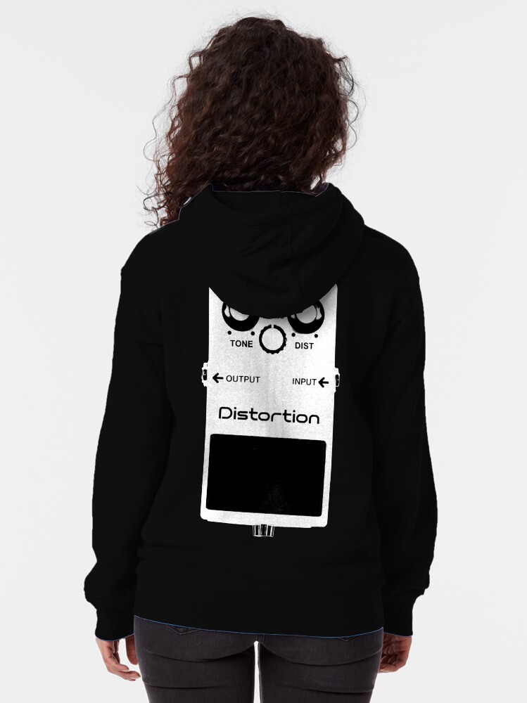 Alternate view of GUITAR PEDALS Recording Studio Engineer Guitarist Gear Foot Effect Pedals Music Illustration Sticker T-Shirt Zipped Hoodie
