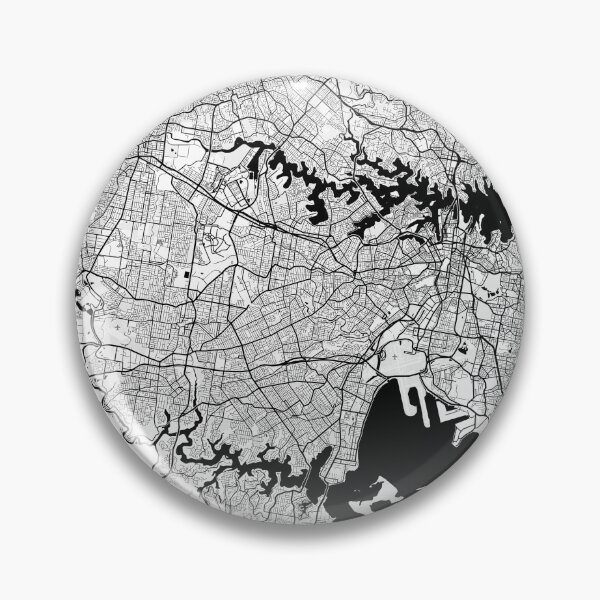Item preview, Sydney Australia Modern Street Map With Co-ordinates designed and sold by RossWilson12.
