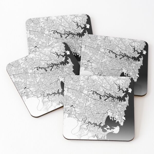 Item preview, Sydney Australia Modern Street Map With Co-ordinates designed and sold by RossWilson12.