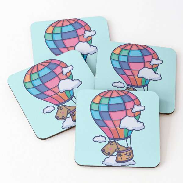 Item preview, Hot Air Balloon Adventures with Colette Capybara designed and sold by Pigapalooza.