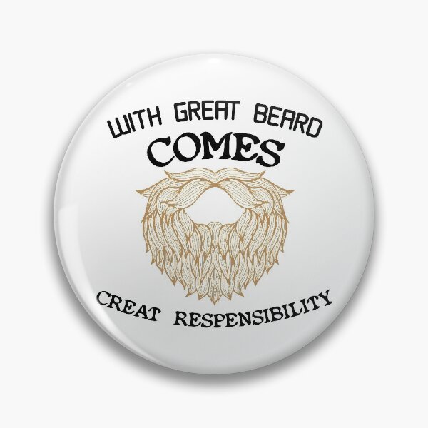 Item preview, With Great Beard Comes Creat Respensibility Classic T-shirt Gift Lover Beard Essential T-shirt, dads with beards T-shirt,dads with beards designed and sold by Achrafilla1.