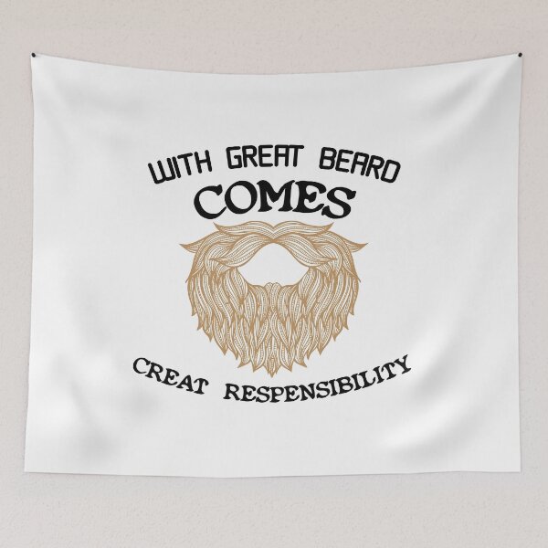 Item preview, With Great Beard Comes Creat Respensibility Classic T-shirt Gift Lover Beard Essential T-shirt, dads with beards T-shirt,dads with beards designed and sold by Achrafilla1.