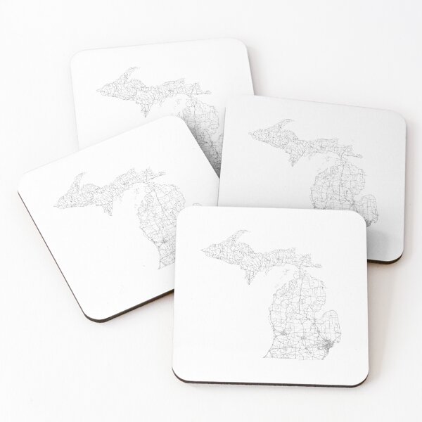 Item preview, Michigan State Map, Art Print By LandSartprints designed and sold by LandSartprints.