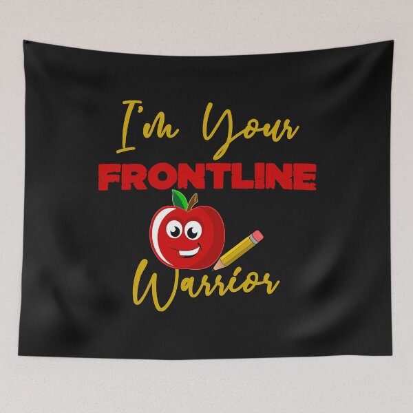 Item preview, I'm Your Frontline Warrior - Cool Apple and Pencil For Student Teacher Gift Idea  designed and sold by leo121687.