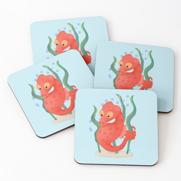 Item preview, Cute pygmy seahorse cartoon designed and sold by FrogFactory.