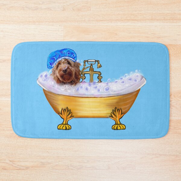 Item preview, Dog spa day- Cavapoo puppy in bubble bath. Cute cute cavalier king charles spaniel puppy love ! designed and sold by Artonmytee.