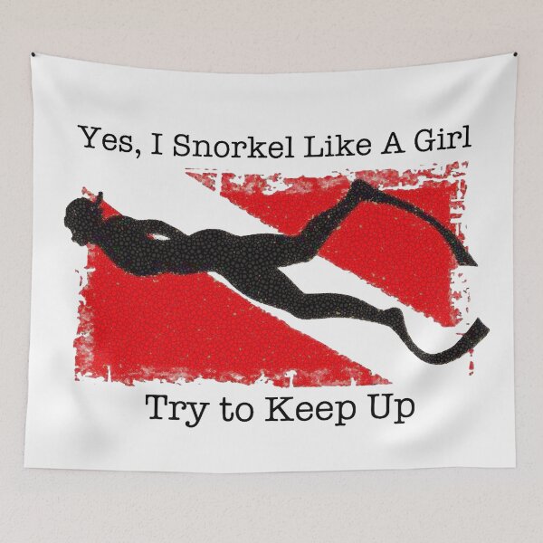 Item preview,  Diver/Snorkeler Flag With Lady  ScubaDiver designed and sold by loveoceanair.