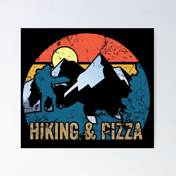 Item preview, VINTAGE HIKING AND PIZZA designed and sold by noahs-shop.