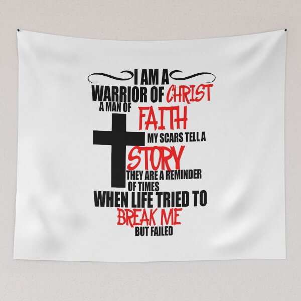 Item preview,  Warrior of Christ and a MAN of faith designed and sold by Crystalsgraphix.