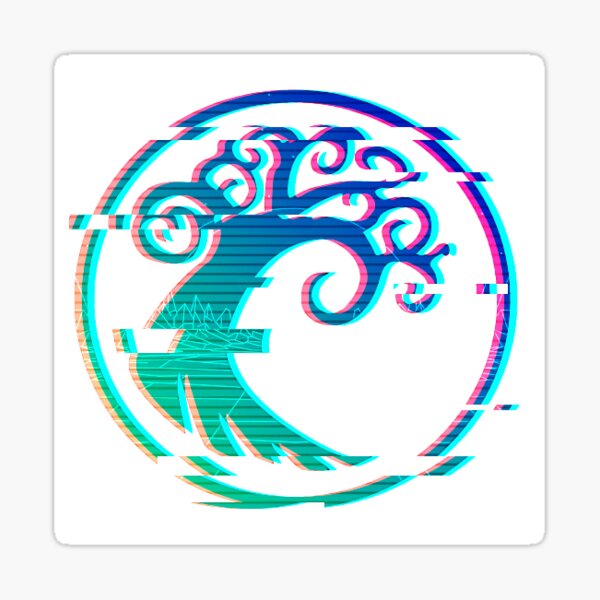 Magic the Gathering Simic Combine Bugged Symbol Sticker