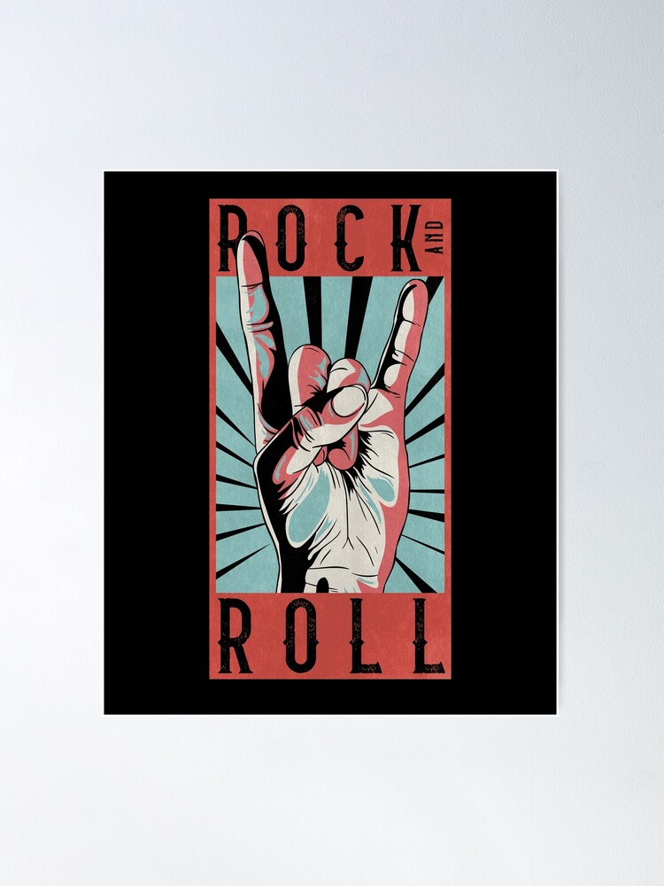 Vintage Punk Rock Poster' Poster, picture, metal print, paint by BestPrints