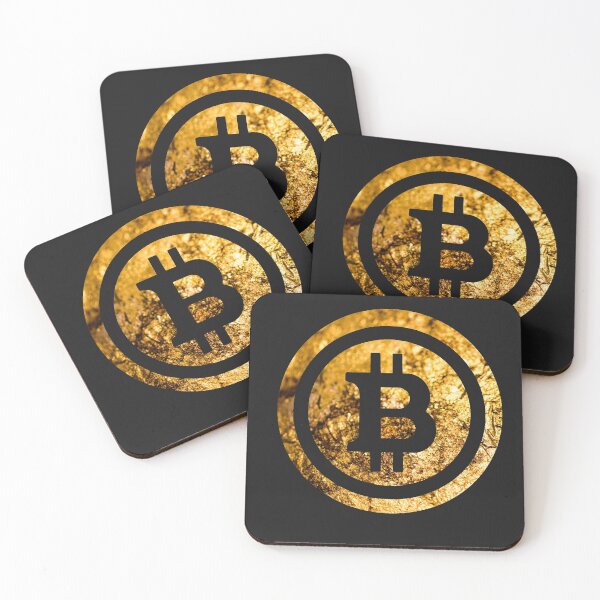 Item preview, Bitcoin (BTC) Wrinkled Gold Foil Logo designed and sold by issaapparel.