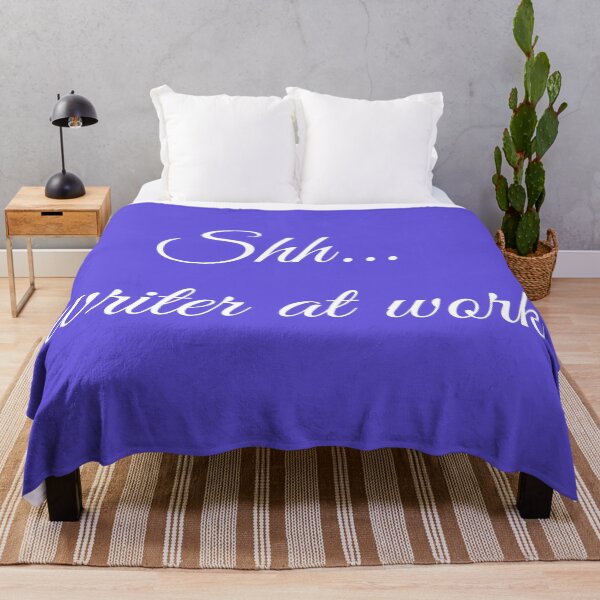 Item preview, Writer at Work Blue Magenta White Type designed and sold by TeaRoseWriter.
