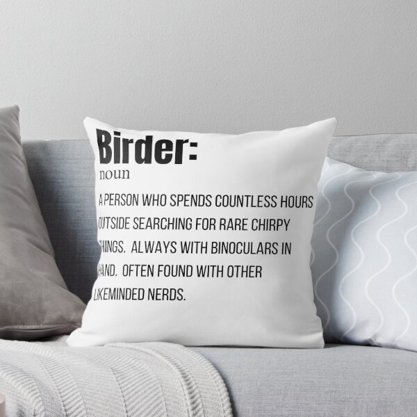 Aperçu de l'œuvre Définition d'un Birder (texte noir) créée et vendue par BirdWorksRI.