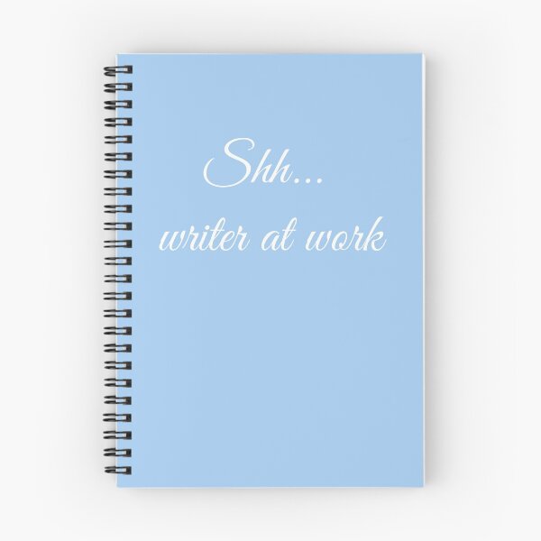 Item preview, Writer at Work Baby Blue White Type designed and sold by TeaRoseWriter.
