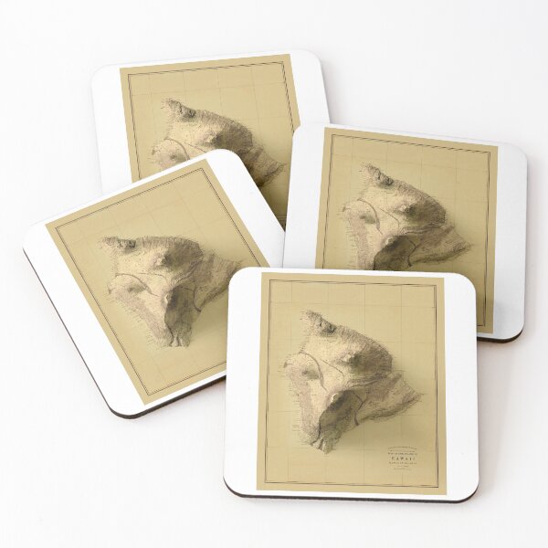 Item preview, 1886 Hawaii Island Relief Map 3D digitally-rendered designed and sold by ThinkAboutMaps.