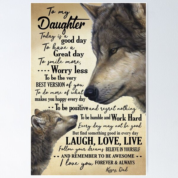 Item preview, Dad To Wolf Daughter-To Do More Of What Makes You happy Every Day designed and sold by MeikDesign7236.