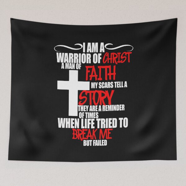 Item preview,  Warrior of Christ and a MAN of faith designed and sold by Crystalsgraphix.