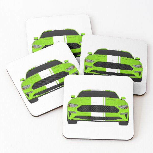 Item preview, Mustang GT Grabber-Lime + White Stripes designed and sold by VenZolic.