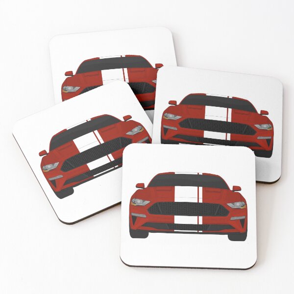 Item preview, Mustang GT Rapid-Red + White Stripes designed and sold by VenZolic.