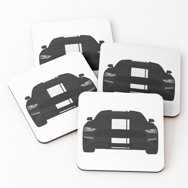 Item preview, Mustang GT Shadow-Black + White Stripes designed and sold by VenZolic.