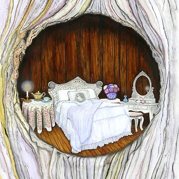 Artwork thumbnail, Poppy The Pygmy Possum SWEET DREAMS Watercolour Illustration by Inma Vassar