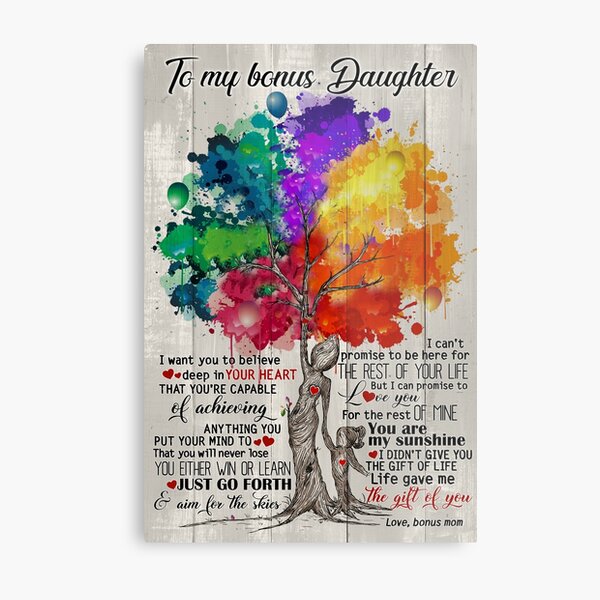 Bonus Mom To Bonus Daughter-You're My Sunshine Metal Print